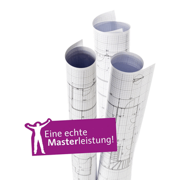 igepa Plotterpapier MasterJet CAD 90 610mmx50m 90g/m² glatt matt weiß von igepa