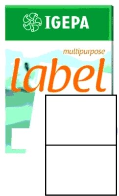 Igepa Label Multipurpose Etiketten 210 x 148 mm Papier permanent haftend für Laser- und Injektdrucker sowie Kopierer 100 Blatt A4 / 200 Etiketten von IGEPA