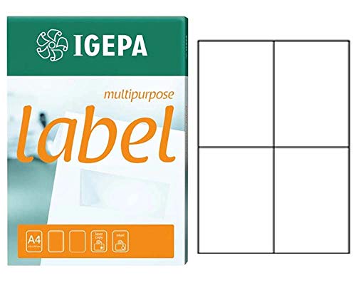 Universal Etiketten 105x148mm 4 Stück A4 100 Blatt von IGEPA