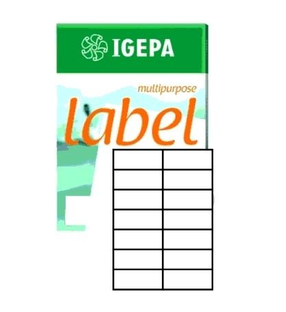 Universal Etiketten 105x42,3mm 14 Stück A4 100 Blatt von IGEPA