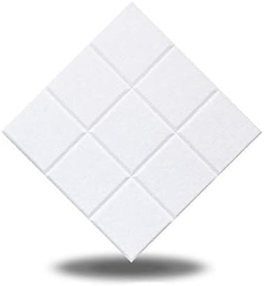 Filz-Pinnwand, Pinnwand, Pinnwände, Filz-Pinnwandfliesen, Memo-Pinnwandquadrate ohne Bohren von Löchern for die Wanddekoration im Homeoffice oder Klassenzimmer(Milky White) von IGGLL