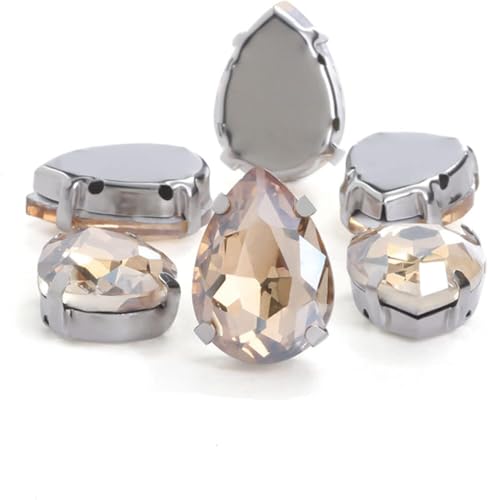 Hotfix-Strasssteine, zum Aufnähen, Glitzersteine, Kristall-Strasssteine, zum Aufnähen von Glassteinen, Ornament, Diamantperlen für Kleid, DIY, Handwerk, Krallenbohrer-Zubehör (Beige, 20 x 30 mm, 30 Hotfix-Strasssteine, zum Aufnähen, Glitzersteine, Kristall-Strasssteine, zum Aufnähen von Glassteinen, Ornament, Diamantperlen für Kleid, DIY, Handwerk, Krallenbohrer-Zubehör (Beige, 20 x 30 mm, 30 von IGGLL