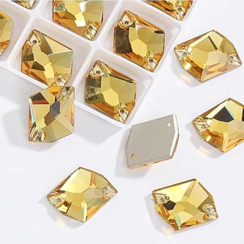 Hotfix-Strasssteine, zum Aufnähen, K9-Glaskristallstein, flache Rückseite, zum Nähen, für Kleider, Kleidung, Dekoration, Perlen, Schmuckherstellung, Gelb, 13 x 17 mm, 24 Stück Hotfix-Strasssteine, zum Aufnähen, K9-Glaskristallstein, flache Rückseite, zum Nähen, für Kleider, Kleidung, Dekoration, Perlen, Schmuckherstellung, Gelb, 13 x 17 mm, 24 Stück von IGGLL