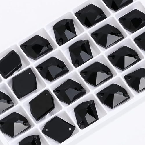 Hotfix-Strasssteine, zum Aufnähen, K9-Glaskristallstein, flache Rückseite, zum Nähen, für Kleider, Kleidung, Dekoration, Perlen, Schmuckherstellung, Schwarz, 17 x 21 mm, 15 Stück Hotfix-Strasssteine, zum Aufnähen, K9-Glaskristallstein, flache Rückseite, zum Nähen, für Kleider, Kleidung, Dekoration, Perlen, Schmuckherstellung, Schwarz, 17 x 21 mm, 15 Stück von IGGLL