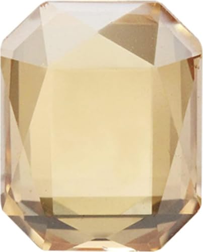 Hotfix Strasssteine, zum Aufnähen, Nagelkunst-Zubehör, achteckige Form, Nägel zum Aufkleben, flache Rückseite, K9-Glas-Kristalle, Gelb, 8 x 10 mm, 50 Stück von IGGLL