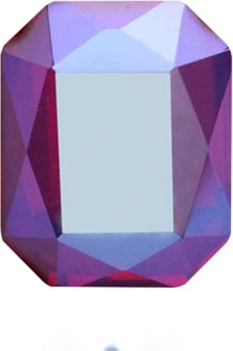 Hotfix Strasssteine, zum Aufnähen, Nagelkunst-Zubehör, achteckige Form, Nägel zum Aufkleben, flache Rückseite, K9-Glas-Kristalle, Lila, 8 x 10 mm, 50 Stück von IGGLL