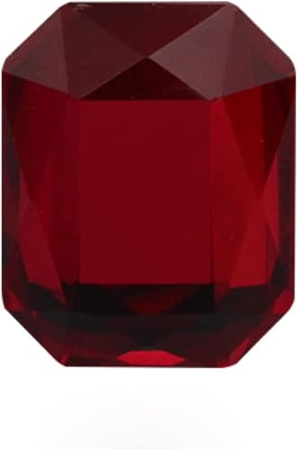 Hotfix Strasssteine, zum Aufnähen, Nagelkunst-Zubehör, achteckige Form, Nägel zum Aufkleben, flache Rückseite, K9-Glas-Kristalle, Weinrot, 6 x 8 mm, 50 Stück von IGGLL