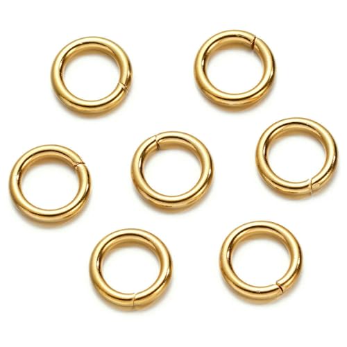IGGLL Basis for die Schmuckherstellung, 20/50 Stück/Los, Edelstahl, 12–30 mm, goldfarben, Stahl, Biegeringe for Schmuck, Halsketten, Ohrringe, Zubehör, Befunde(Gold 20pcs,12mm) von IGGLL