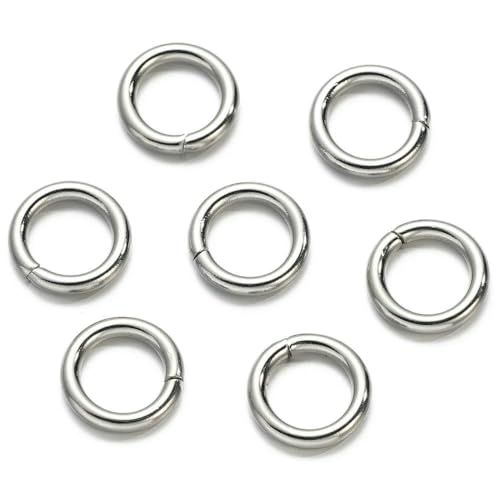 IGGLL Basis for die Schmuckherstellung, 20/50 Stück/Los, Edelstahl, 12–30 mm, goldfarben, Stahl, Biegeringe for Schmuck, Halsketten, Ohrringe, Zubehör, Befunde(Steel 50pcs,22mm) von IGGLL