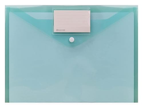 Plastikhüllen, Plastikordner for Dokumente, 4 Stück, transparente Jelly-Farbe, A4-Aktenaufbewahrungstasche, Ordnertasche mit Knopfverschluss, Büro-Plastikordner(Bianco) von IGGLL
