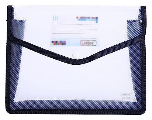 Plastikhüllen, Plastikordner for Dokumente, A4 A5 Wasserdichter PP Transparenter Dokumentenspeicher-Organizer Dreidimensionale Aktentasche Papierbeutel(White,A4) von IGGLL