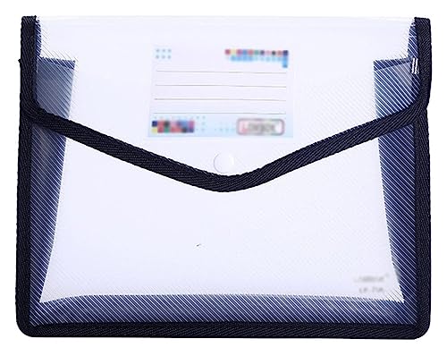 Plastikhüllen, Plastikordner for Dokumente, A4 A5 Wasserdichter PP Transparenter Dokumentenspeicher-Organizer Dreidimensionale Aktentasche Papierbeutel(White,A5) von IGGLL