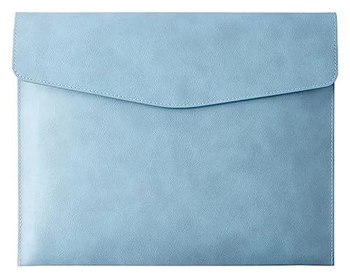 Plastikhüllen, Plastikordner for Dokumente, A4-Filzordner im Business-Stil, klassisches Druckknopf-Design, große Kapazität, Dokumententasche, Bürobedarf, Datei-Org(Light Blue) von IGGLL