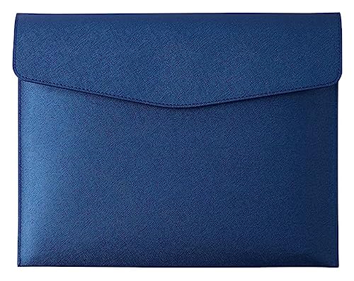 Plastikhüllen, Plastikordner for Dokumente, A4-Filzordner im Business-Stil, klassisches Druckknopf-Design, große Kapazität, Dokumententasche, Bürobedarf, Datei-Org(Navy) von IGGLL