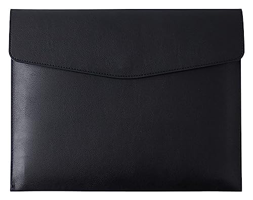 Plastikhüllen, Plastikordner for Dokumente, A4-Filzordner im Business-Stil, klassisches Druckknopf-Design, große Kapazität, Dokumententasche, Bürobedarf, Datei-Org(Noir) von IGGLL
