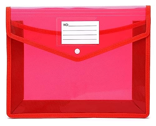 Plastikhüllen, Plastikordner for Dokumente, A4 Transparente Leichte Aktentasche Tragbarer wasserdichter Ordner Dokumentenhalter Große Kapazität Bu(A2) von IGGLL