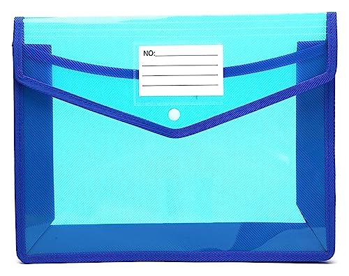 Plastikhüllen, Plastikordner for Dokumente, A4 Transparente Leichte Aktentasche Tragbarer wasserdichter Ordner Dokumentenhalter Große Kapazität Bu(A3) von IGGLL
