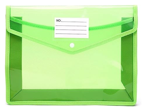 Plastikhüllen, Plastikordner for Dokumente, A4 Transparente Leichte Aktentasche Tragbarer wasserdichter Ordner Dokumentenhalter Große Kapazität Bu(A4) von IGGLL