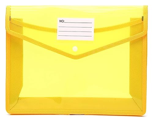 Plastikhüllen, Plastikordner for Dokumente, A4 Transparente Leichte Aktentasche Tragbarer wasserdichter Ordner Dokumentenhalter Große Kapazität Bu(A7) von IGGLL