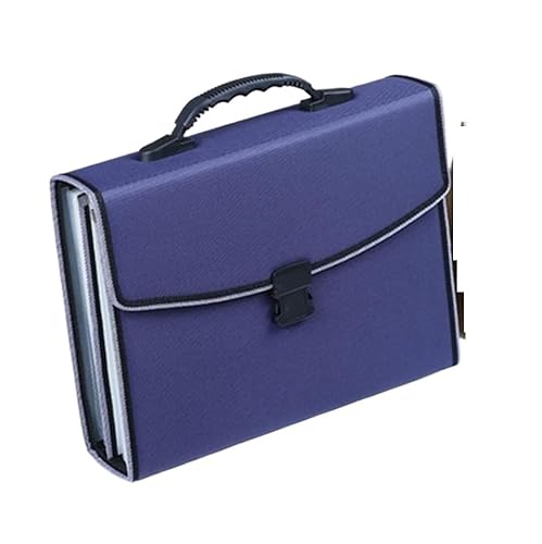Plastikhüllen, Plastikordner for Dokumente, Plastik-Organizer for Rechnungen, Papierdokumente, Belege, 13 Taschen, wasserfeste A4-Dokumententasche, Aktentasche(Dark Blue) von IGGLL