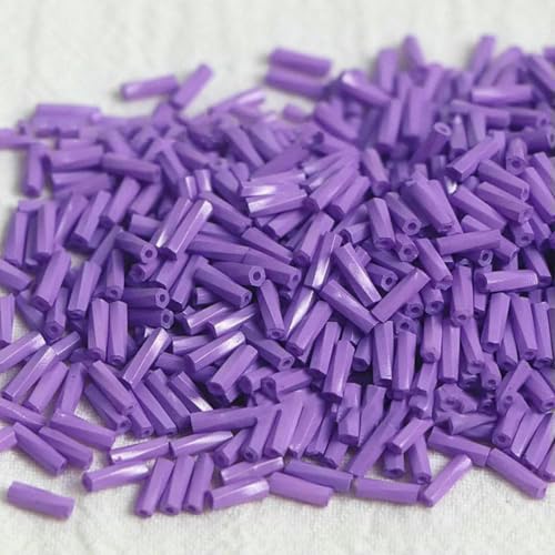 Röhren-Abstandshalterperlen, Glasröhrenperlen, 260 einfarbige Röhrenperlen, 2 x 6 mm, gedrehte Glasspiralperlen, DIY-Armband, Schmuckherstellung, Kleiderherstellung, Bekleidungszubehör(TW17) von IGGLL
