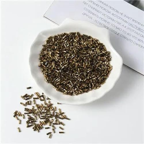 Röhren-Abstandshalterperlen, Glasröhrenperlen, 300/1500 Stück, Größe 2 x 6 mm, gedrehte Röhrenperlen, lose Glasperlen, Leptospira-Perlen zur Schmuckherstellung, DIY-Kleidungsstück-Nähzubehör(Coffee,2X Röhren-Abstandshalterperlen, Glasröhrenperlen, 300/1500 Stück, Größe 2 x 6 mm, gedrehte Röhrenperlen, lose Glasperlen, Leptospira-Perlen zur Schmuckherstellung, DIY-Kleidungsstück-Nähzubehör(Coffee,2X von IGGLL