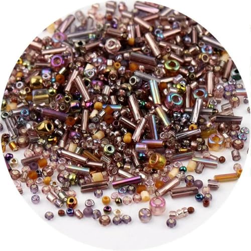 Röhren-Abstandshalterperlen, Glasröhrenperlen, 500 Stück Rocailles-Perlen, gemischte runde Glasperlen, gemischte Farben und Größen, Glasröhren mit gedrehten Perlen for Kleidungszubehör(Bean Paste Seri Röhren-Abstandshalterperlen, Glasröhrenperlen, 500 Stück Rocailles-Perlen, gemischte runde Glasperlen, gemischte Farben und Größen, Glasröhren mit gedrehten Perlen for Kleidungszubehör(Bean Paste Seri von IGGLL