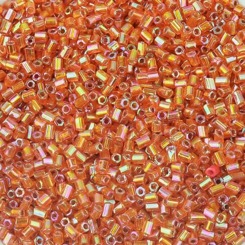 Röhren-Abstandsperlen, Glasröhrenperlen, 1000/5000 Stück, 2 mm, AB-Farbe, kurze Röhren-Glasperlen, Glassamen for die Schmuckherstellung, lose Abstandsperlen, DIY-Armband, Halskette(Orange,2mm 1000pcs Röhren-Abstandsperlen, Glasröhrenperlen, 1000/5000 Stück, 2 mm, AB-Farbe, kurze Röhren-Glasperlen, Glassamen for die Schmuckherstellung, lose Abstandsperlen, DIY-Armband, Halskette(Orange,2mm 1000pcs von IGGLL