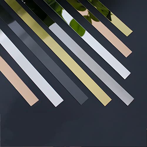 Selbstklebende Metallverkleidung, Wandverkleidung, selbstklebende Kantenleiste, goldfarbener Edelstahl, metallisiert, spiegelähnliche Oberfläche, abziehen und aufkleben, gebürstetes Silber, 10 m x 2,5 Selbstklebende Metallverkleidung, Wandverkleidung, selbstklebende Kantenleiste, goldfarbener Edelstahl, metallisiert, spiegelähnliche Oberfläche, abziehen und aufkleben, gebürstetes Silber, 10 m x 2,5 von IGGLL