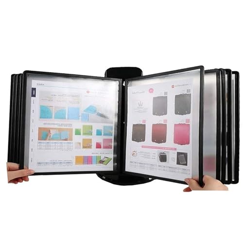 Table Display Board System,10 and 20 Page Double-Sided Panels, Wall Mount Reference Organizer Shelf, Space Saving Reference Stand(20 pages) von IGGLL
