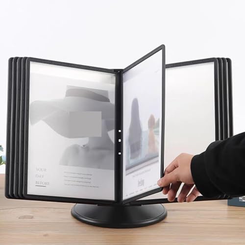 Tischanzeigetafel-System, 20 Anzeigetaschen, 360° for die Anzeige und Aufbewahrung im Büro, A4-Menüposter Tischanzeigetafel-System, 20 Anzeigetaschen, 360° for die Anzeige und Aufbewahrung im Büro, A4-Menüposter von IGGLL