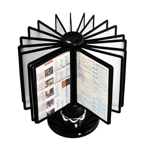 Tischanzeigetafelsystem, 20 doppelseitige Tafeln, Letter-Format, A4-Dokumente, Poster-Dreheinsatz, Desktop-Referenzsystem, Büro-Schreibtisch-Organizer und Zubehör Tischanzeigetafelsystem, 20 doppelseitige Tafeln, Letter-Format, A4-Dokumente, Poster-Dreheinsatz, Desktop-Referenzsystem, Büro-Schreibtisch-Organizer und Zubehör von IGGLL