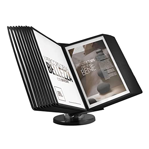 Tischanzeigetafelsystem, 20-seitige doppelseitige Tafeln, verstellbarer Schreibtisch-Flip-Dateihalter mit gewichteter Basis, for die Anzeige und Aufbewahrung von A4-Dokumenten im Büro/zu Hause Tischanzeigetafelsystem, 20-seitige doppelseitige Tafeln, verstellbarer Schreibtisch-Flip-Dateihalter mit gewichteter Basis, for die Anzeige und Aufbewahrung von A4-Dokumenten im Büro/zu Hause von IGGLL
