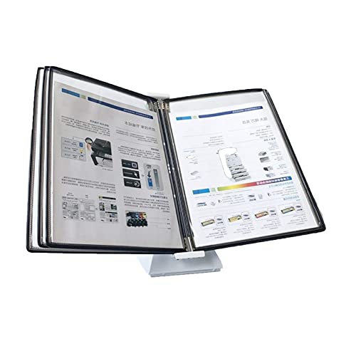 Tischanzeigetafelsystem, Desktop-Referenzsystem klein, 5 Tafeln, fasst 10 Blatt A4-Papier, Anleitung zur Wandbehang in der Fabrikwerkstatt(Black) von IGGLL