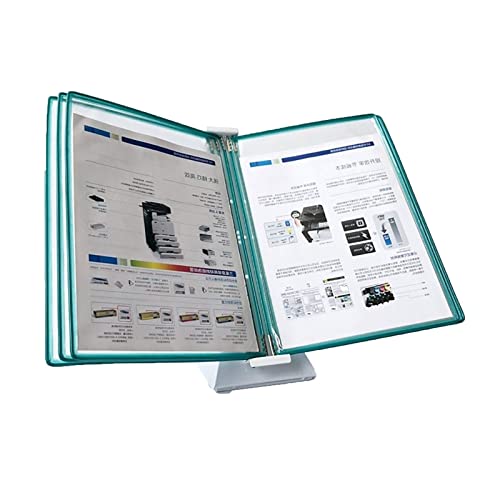 Tischanzeigetafelsystem, Desktop-Referenzsystem klein, 5 Tafeln, fasst 10 Blatt A4-Papier, Anleitung zur Wandbehang in der Fabrikwerkstatt(Green) von IGGLL