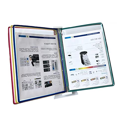 Tischanzeigetafelsystem, Desktop-Referenzsystem klein, 5 Tafeln, fasst 10 Blatt A4-Papier, Anleitung zur Wandbehang in der Fabrikwerkstatt(Multi Coloured) von IGGLL