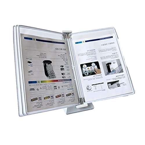Tischanzeigetafelsystem, Desktop-Referenzsystem klein, 5 Tafeln, fasst 10 Blatt A4-Papier, Anleitung zur Wandbehang in der Fabrikwerkstatt(White) von IGGLL