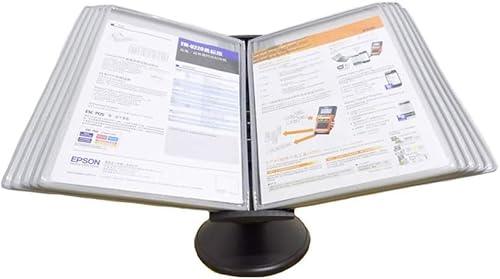 Tischanzeigetafelsystem, Klapp-Aktenhalter, Desktop- oder Wandanzeigeständer mit einstellbarer Neigung (Kunststoff)(F) von IGGLL