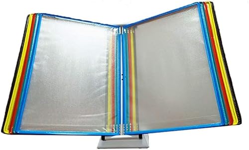 Tischanzeigetafelsystem, Klapp-Aktenhalter, Desktop- oder Wandanzeigeständer mit einstellbarer Neigung (PVC + Metall) 32 * 23 cm von IGGLL