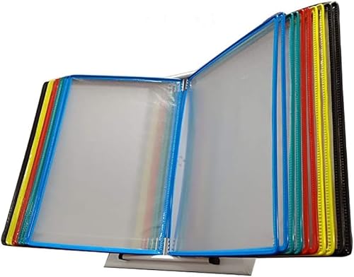 Tischanzeigetafelsystem, Klapp-Aktenhalter, Desktop- oder Wandanzeigeständer mit einstellbarer Neigung (PVC + Metall) 32 * 23CM von IGGLL