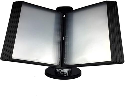 Tischanzeigetafelsystem, Klapp-Aktenhalter, Desktop- oder Wandanzeigeständer mit einstellbarer Neigung (PVC + Metall) von IGGLL