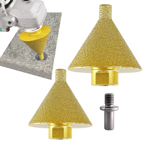 Diamant Fingerfräser,38mm/50 mm Diamant Fasenbohrer,Vergrößern Bohrer für Anfasen, Formen, Vergrößern und Schleifen von Löchern (mit M14, Φ38mm+Φ50mm) von IGTOPS