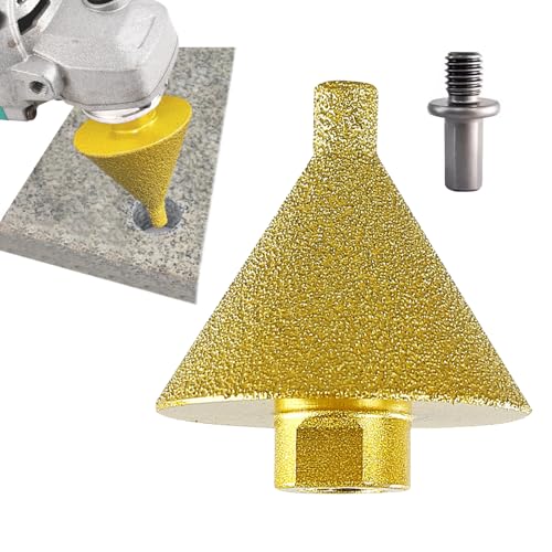 Diamant Fingerfräser,38mm/50 mm Diamant Fasenbohrer,Vergrößern Bohrer für Anfasen, Formen, Vergrößern und Schleifen von Löchern (mit Pleuel M10, Φ50mm) von IGTOPS