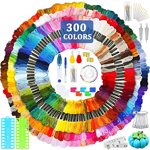 IGUGI Stickgarn-Set, 300 Farben, 384 Stück für Stickerei, Kreuzstich, Stricken, Brasilianische Armbänder, Nähgarn und Zubehör IGUGI Stickgarn-Set, 300 Farben, 384 Stück für Stickerei, Kreuzstich, Stricken, Brasilianische Armbänder, Nähgarn und Zubehör von IGUGI