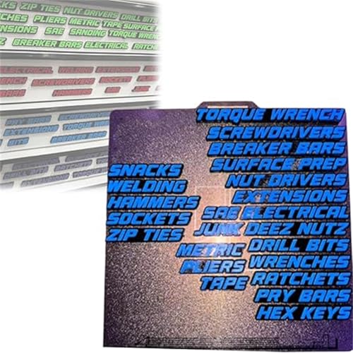 Toolbox Drawer Tags 3D Magnetic Tool Box Organizer Labels Mini Reusable Toolbox Drawers Organization Labels Badge Stickers Easy to Read Printing Fits All Steel Tool Box Drawers (Blue) von IGYUZJG