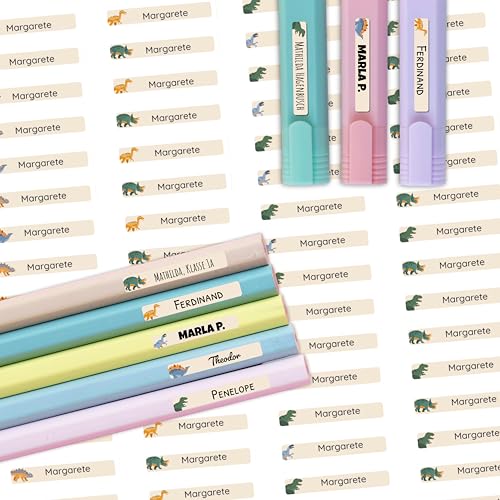 LabelKids – Namensaufkleber Dinos – personalisierte Namensetiketten für Kinder 40x6 mm – Namenssticker wasserfest & langlebig – Sticker Namen für Schule, Kita, Trinkflaschen & Brotdosen LabelKids – Namensaufkleber Dinos – personalisierte Namensetiketten für Kinder 40x6 mm – Namenssticker wasserfest & langlebig – Sticker Namen für Schule, Kita, Trinkflaschen & Brotdosen von IH Engineering BV
