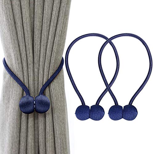 IHClink Magnetische Raffhalter zum Anklemmen von für Vorhänge, Krawatte Band Home Office Dekorative Vorhänge Weben Holdbacks Halter 2 Stück Blau von IHClink