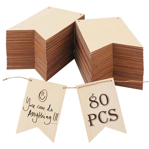 IHDYPPEW 80 Stück 15,2 x 10,2 cm unlackierte Blanko-Holzschilder Holzbanner für DIY Handwerk, Malerei, Gravur und Dekorationen IHDYPPEW 80 Stück 15,2 x 10,2 cm unlackierte Blanko-Holzschilder Holzbanner für DIY Handwerk, Malerei, Gravur und Dekorationen von IHDYPPEW