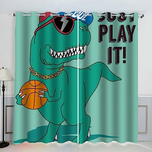 IHIPPO Kindervorhänge, Cartoon-Dinosaurier, moderne Vorhänge für Schlafzimmer, Vorhänge, niedliche Tiere, Kinderzimmer, 2 Paneele, 70 x 160 cm IHIPPO Kindervorhänge, Cartoon-Dinosaurier, moderne Vorhänge für Schlafzimmer, Vorhänge, niedliche Tiere, Kinderzimmer, 2 Paneele, 70 x 160 cm von IHIPPO