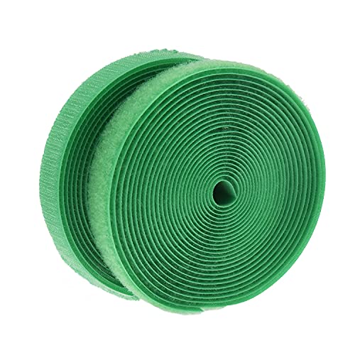 IHKFILAN Klettband 20mm breit zum Nähen klettband beidseitig (Haken + Schlaufe) Nylon Gewebe-Klebeband mit Non-Kleber für DIY 4.57M Rolle Grün von IHKFILAN